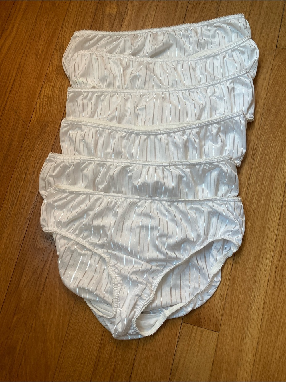 NWOT Silky White Hipster panties - 6 pts.
